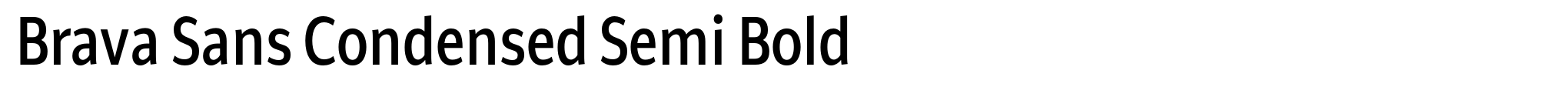Brava Sans Condensed Semi Bold image